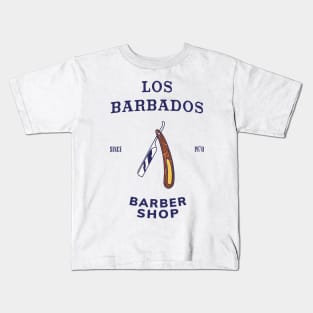 LOS BARBADOS barber shop Kids T-Shirt